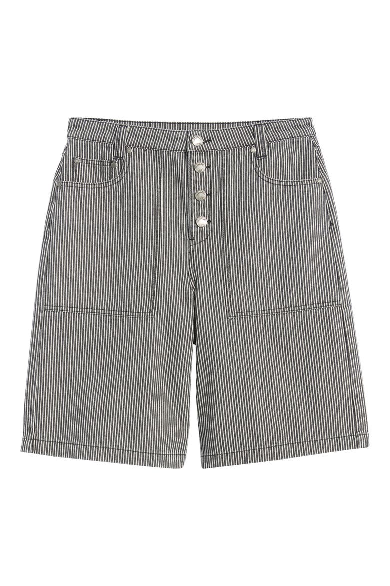 Pinstriped Cotton Shorts, Main, color, PINSTRIPE