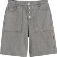 Elwood Pinstriped Cotton Shorts