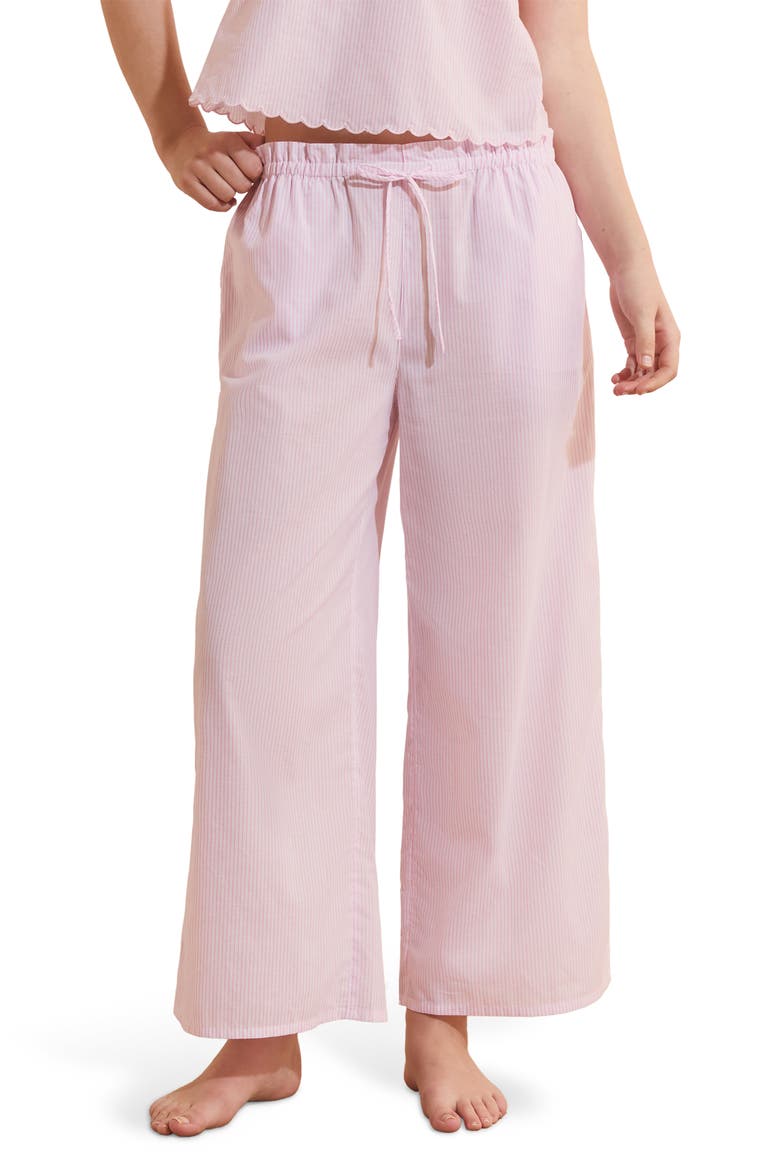 Time Striped Cotton Pajama Pants, Main, color, PINK