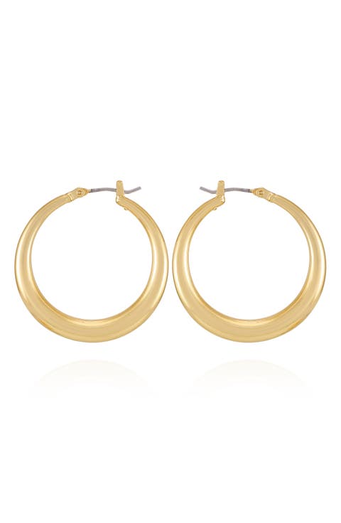 Tapered Hoop Earrings