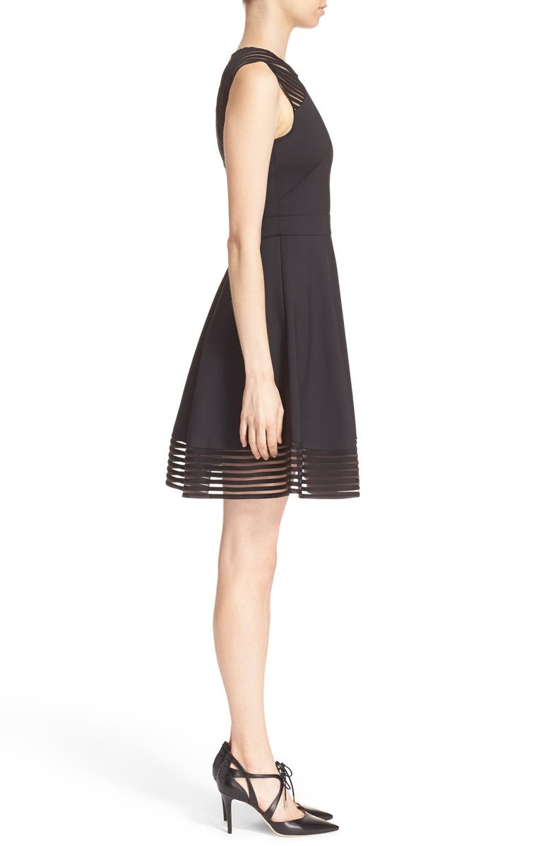 Ted Baker London 'Eleese' Mesh Detail Skater Dress, Alternate, color, 