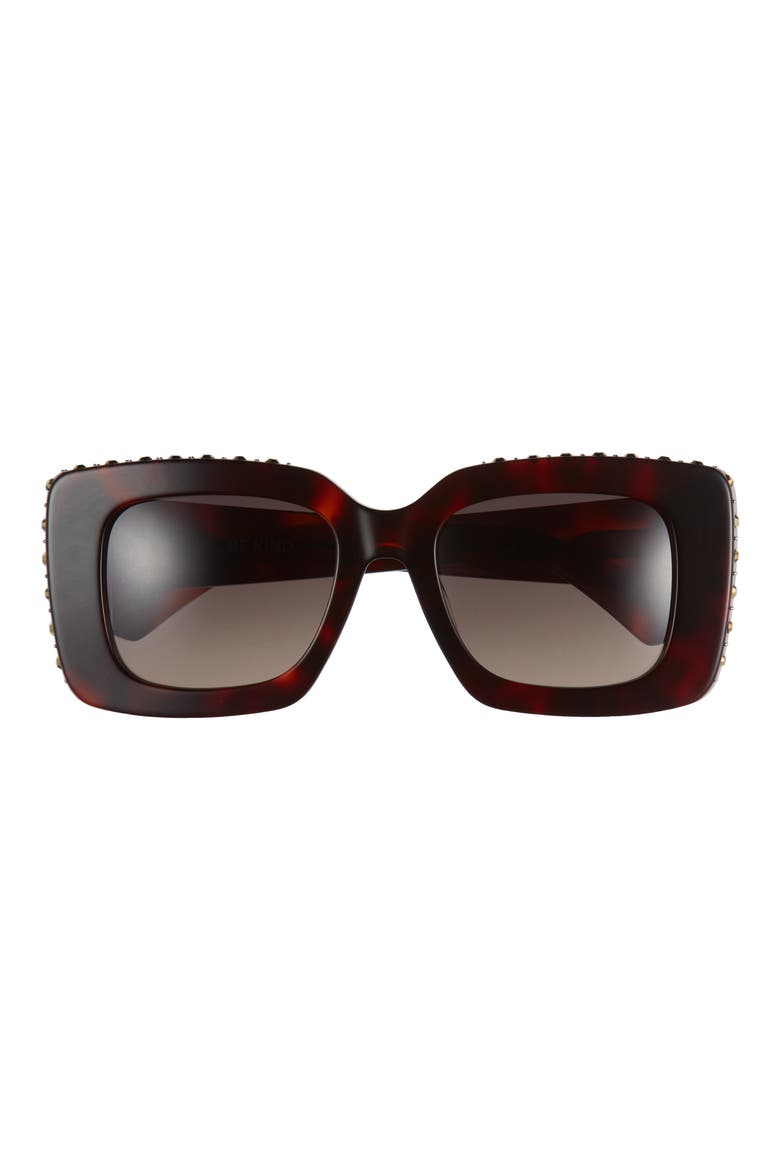 52mm Square Sunglasses, Main, color, HAVANA/ BROWN GRADIENT