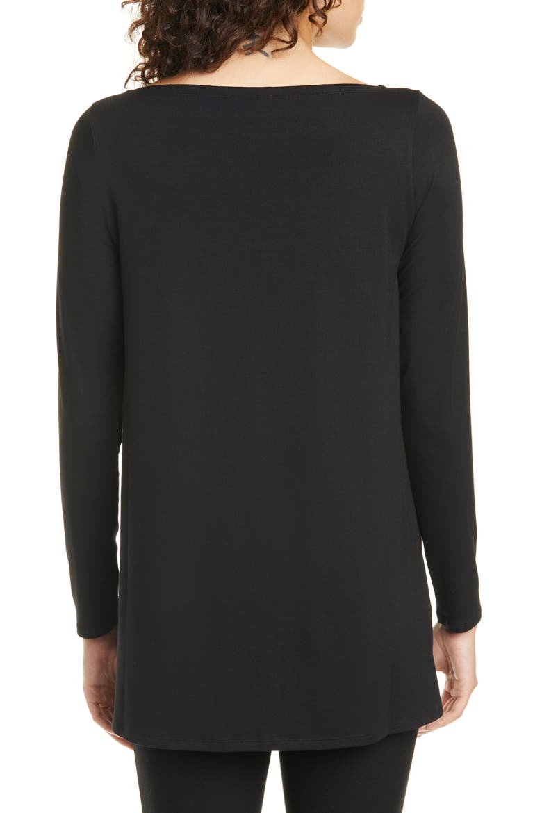 Bateau Neck Tunic, Alternate, color, BLACK