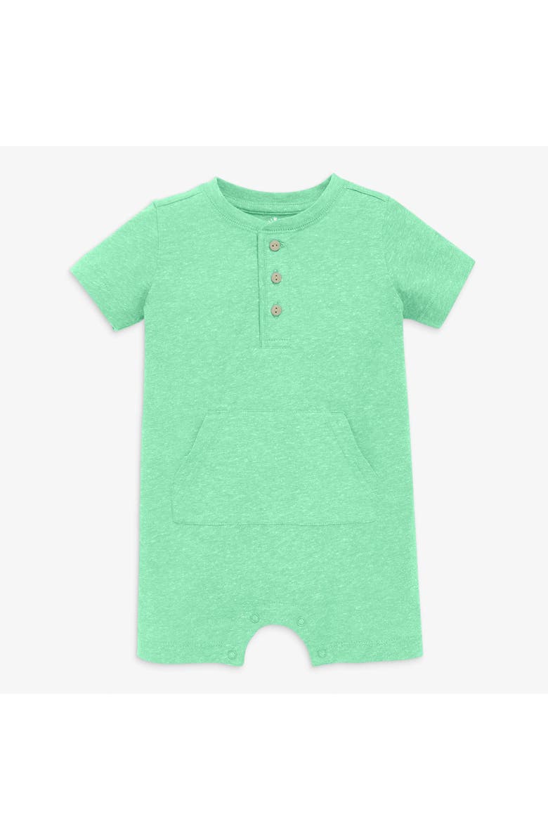 Primary Baby Heathered Henley Shortie, Alternate, color, Clover