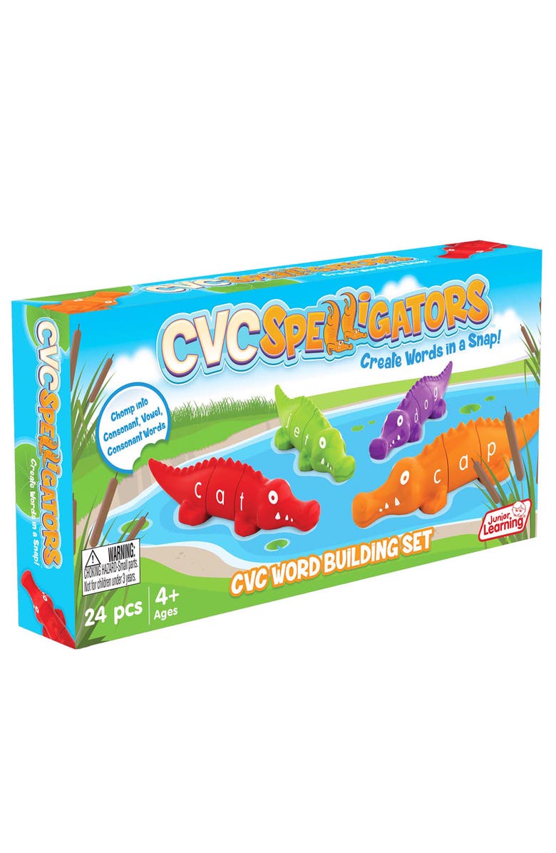 Junior Learning Cvc Spelligators 24Pcs Word Building Set, Alternate, color, Multicolored