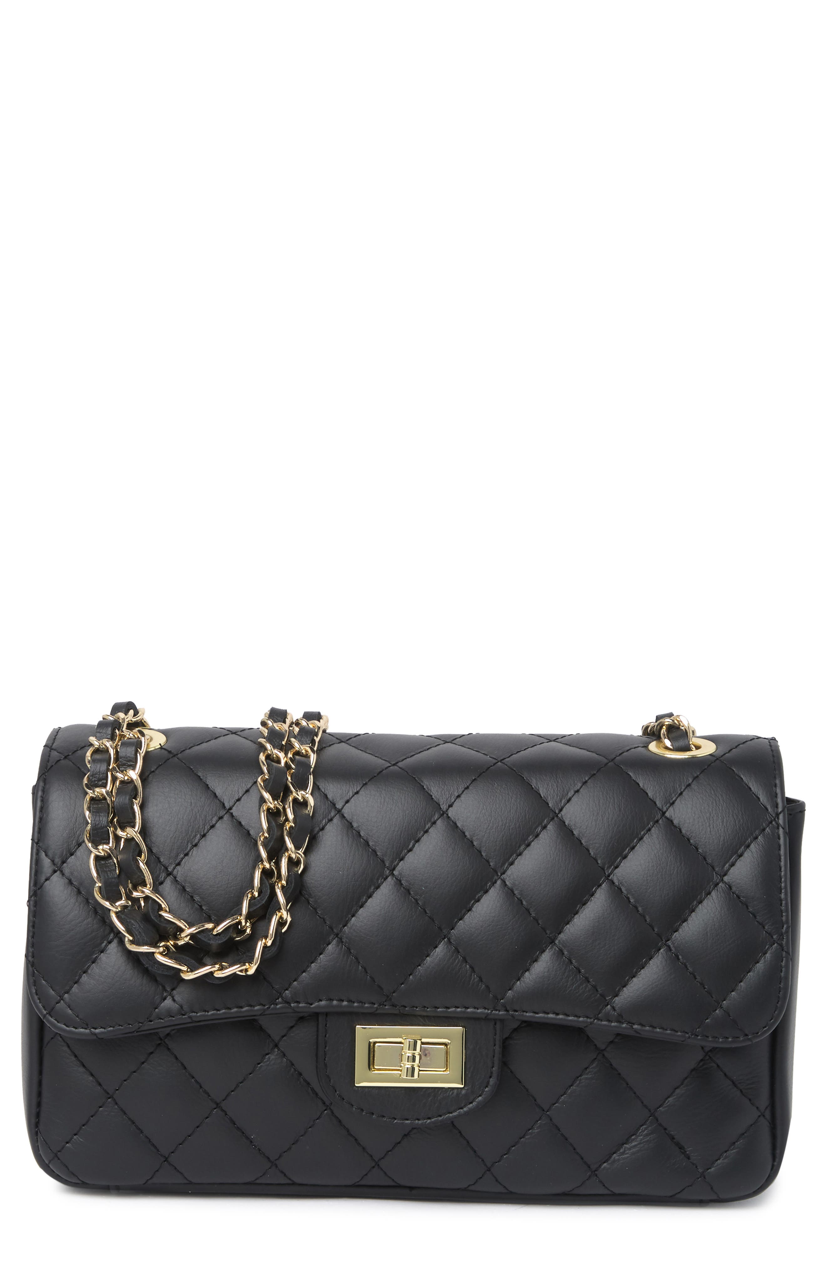 MARKESE Matalasse Quilted Leather Shoulder Bag, Main, color, 