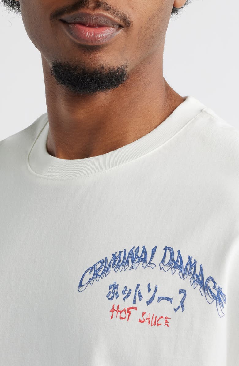 CRIMINAL DAMAGE Hot Pepper Sauce Graphic T-Shirt, Alternate, color,