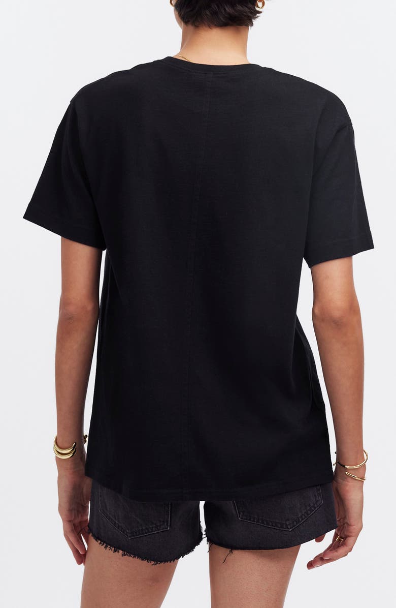 Madewell Cotton Relaxed Oversize T-Shirt, Alternate, color, Jet Black