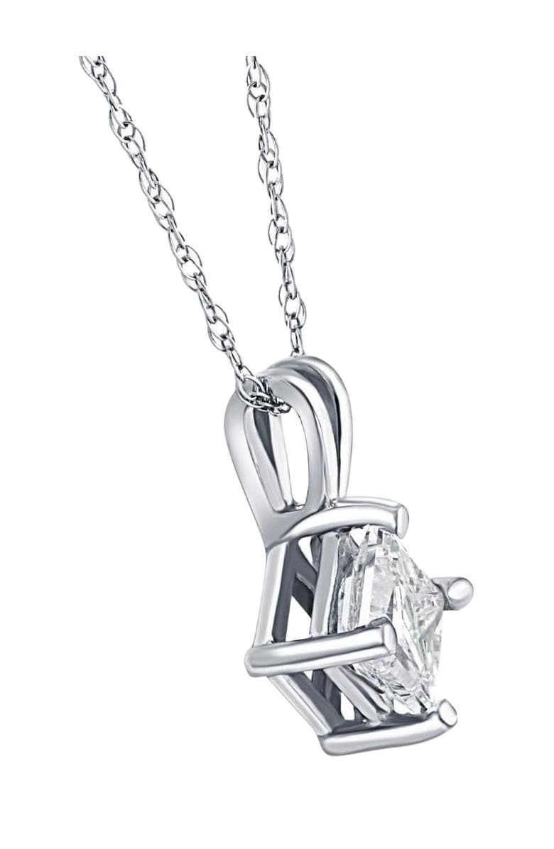 Bliss Diamond 1/2Ct Princess Cut Solitaire Diamond Pendant Necklace in 14k Gold Lab Grown, Alternate, color, 