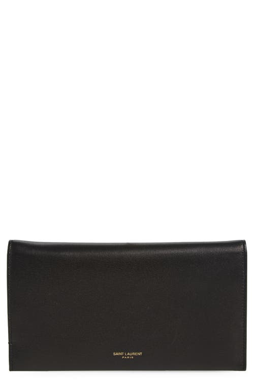 Saint Laurent Leather Travel Wallet