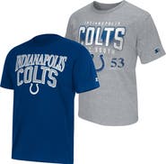 STARTER Men's Starter Royal/Heather Gray Indianapolis Colts Two-Pack Logo T-Shirt Set