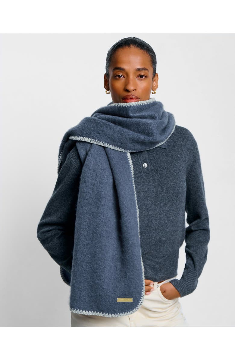 Katie Loxton Whipstitch Scarf in Navy, Alternate, color, Navy