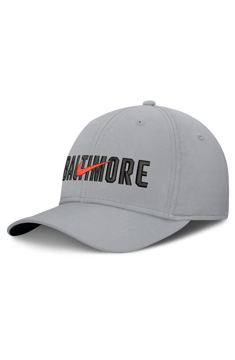 Nike Men's Nike Gray Baltimore Orioles Primetime Rise Dri-FIT Flex Hat, Main, color, Gray