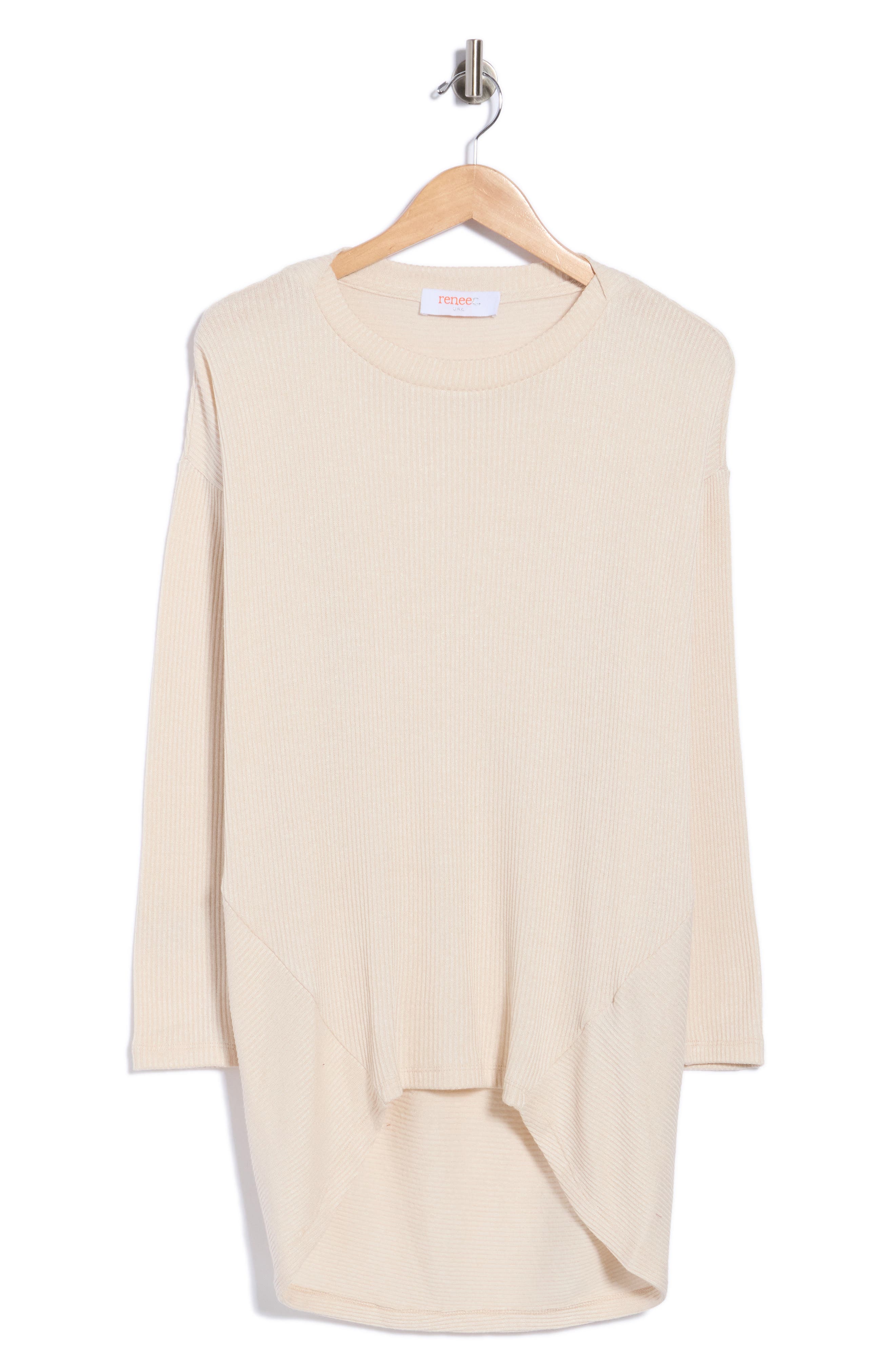 Ribbed Scoop Neck Sweater