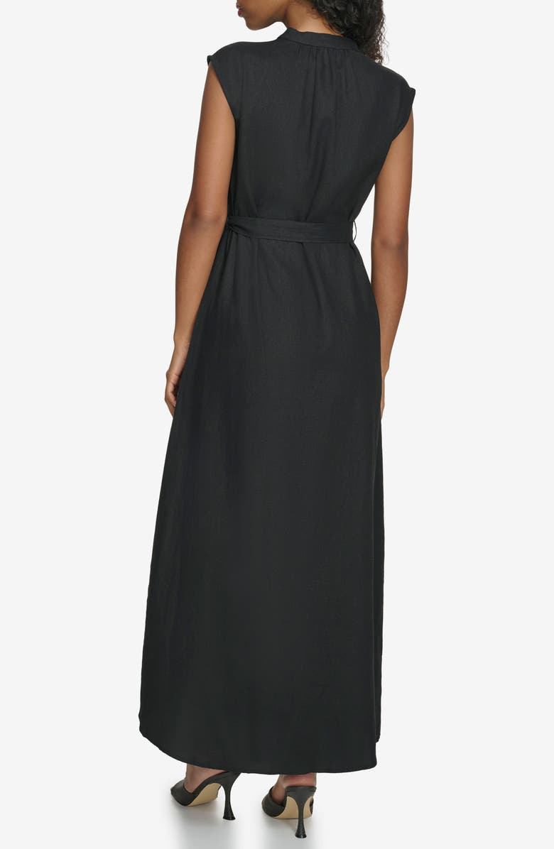 Calvin Klein Sleeveless Linen Blend Maxi Shirtdress, Alternate, color, 