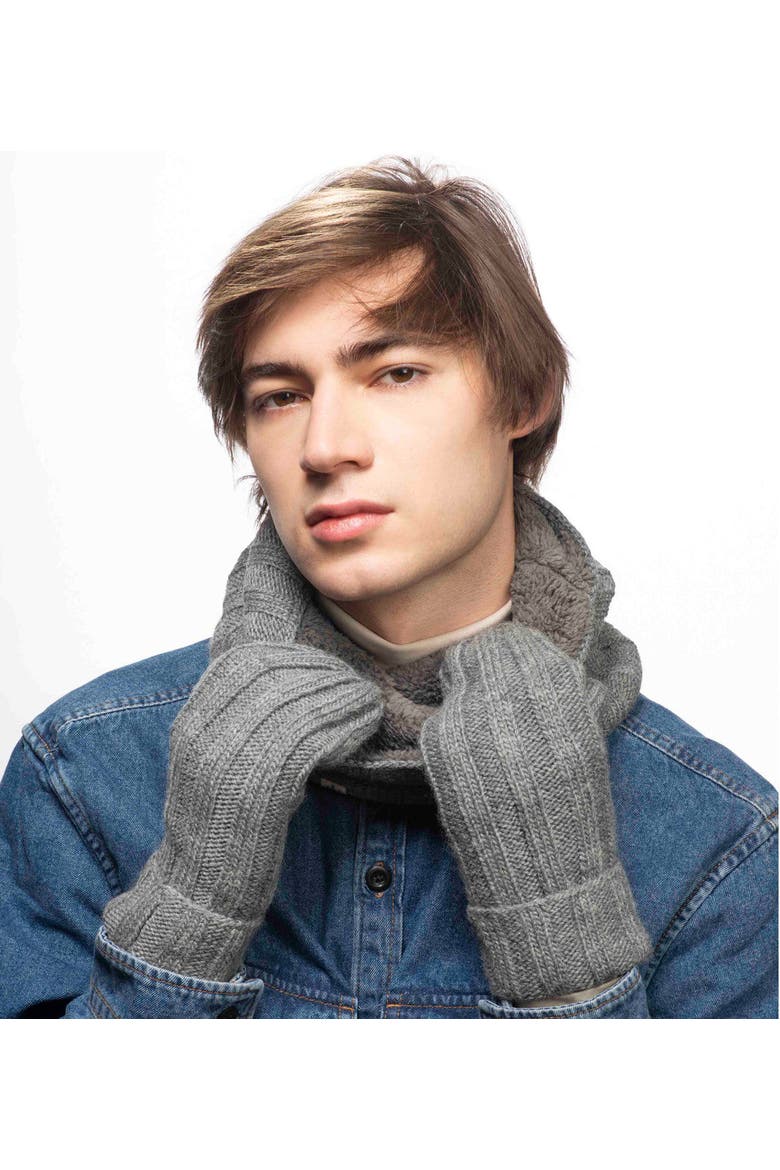 Ribbed Mittens, Alternate, color, Olive