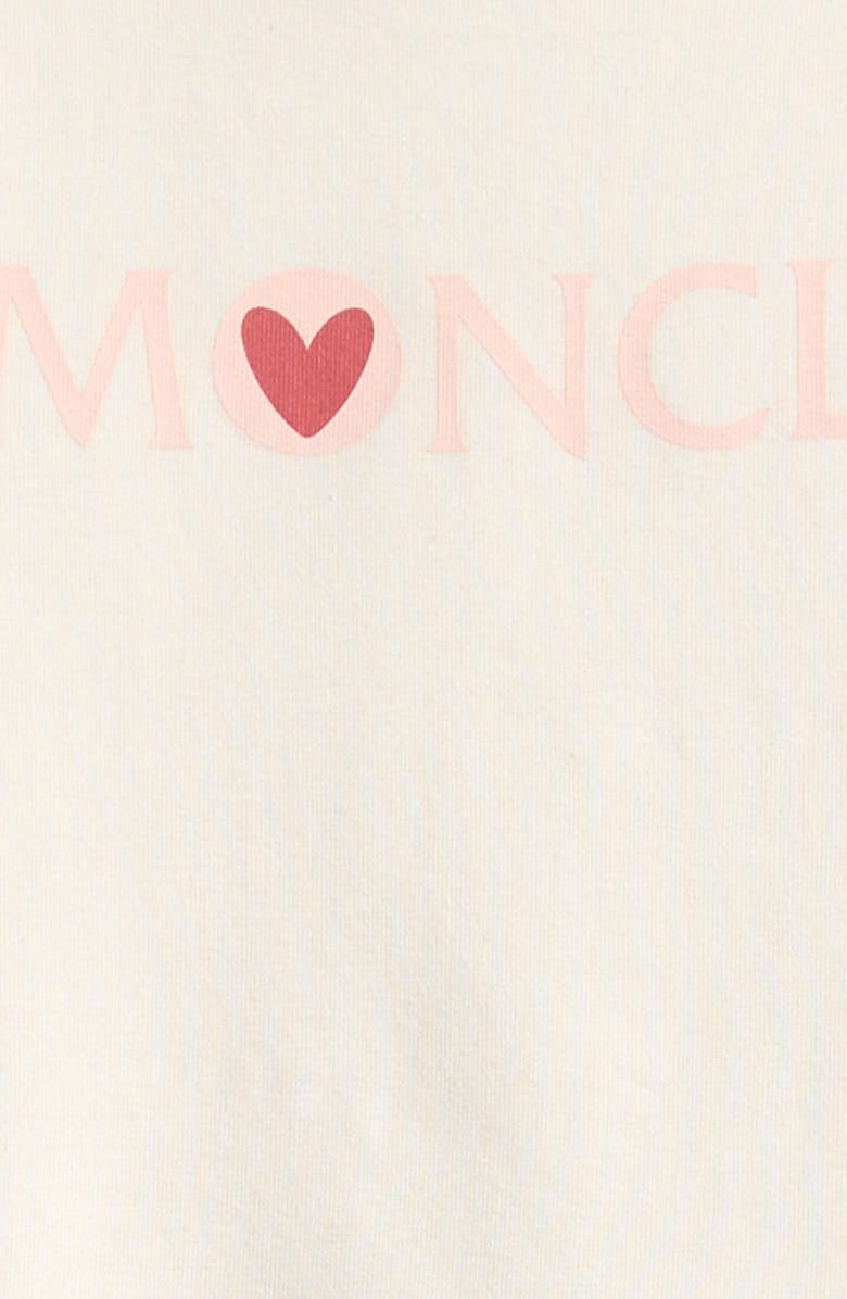 Moncler Kids' Ruffle Hem Graphic T-Shirt & Heart Print Leggings Set, Alternate, color, White