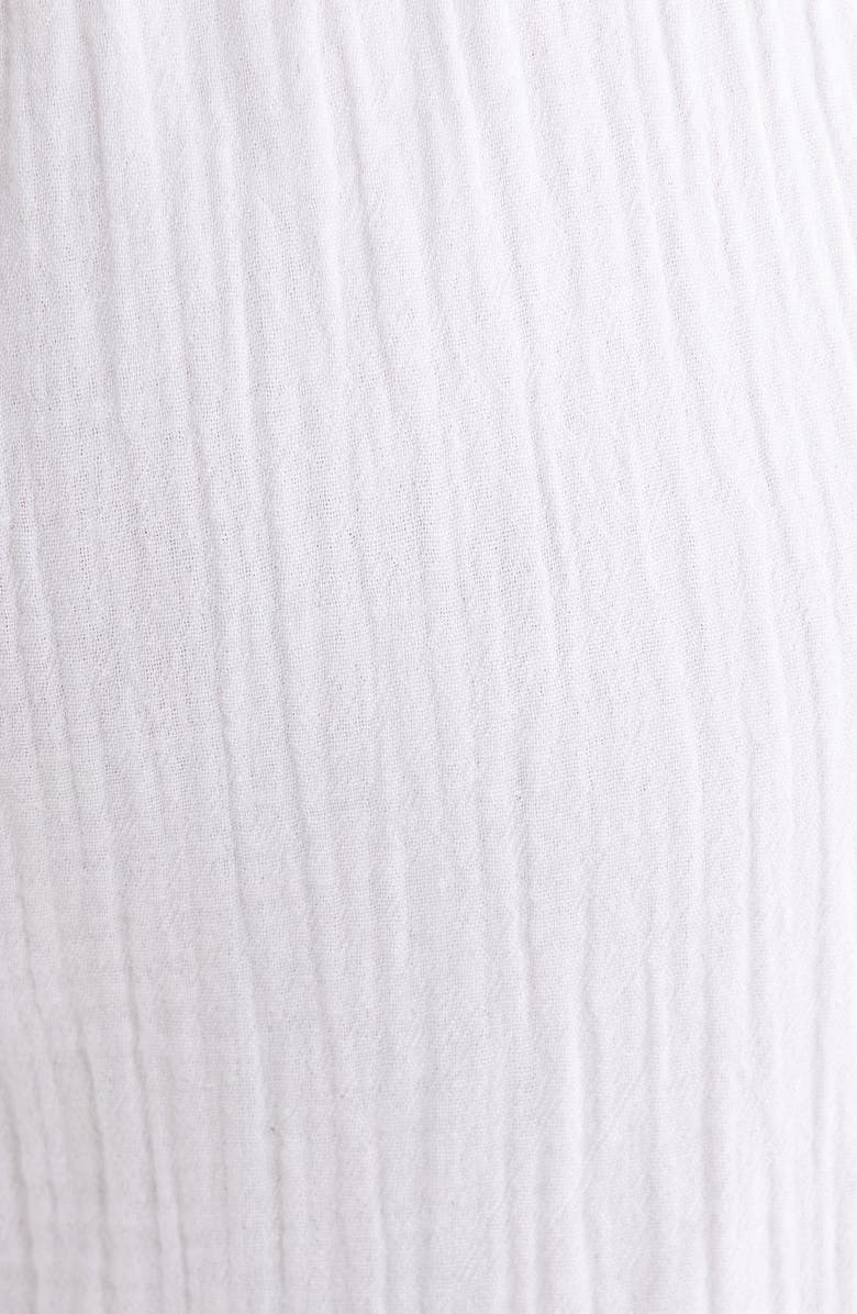 Caslon<sup>®</sup> Wide Leg Cotton Gauze Pants, Alternate, color, White