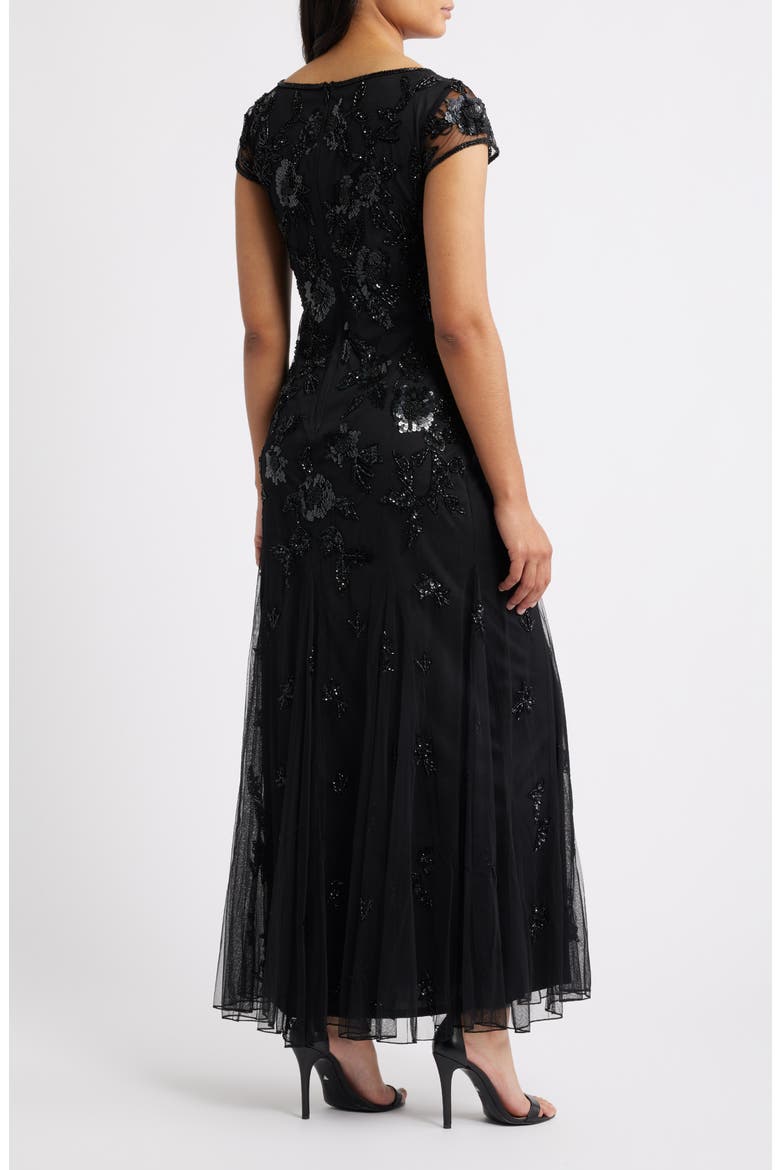 Embellished Illusion Sleeve Cocktail Dress, Alternate, color, BLACK