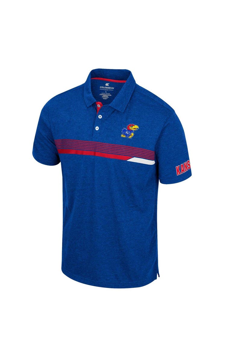 COLOSSEUM Men's Colosseum  Royal Kansas Jayhawks No Problemo Polo, Alternate, color, 