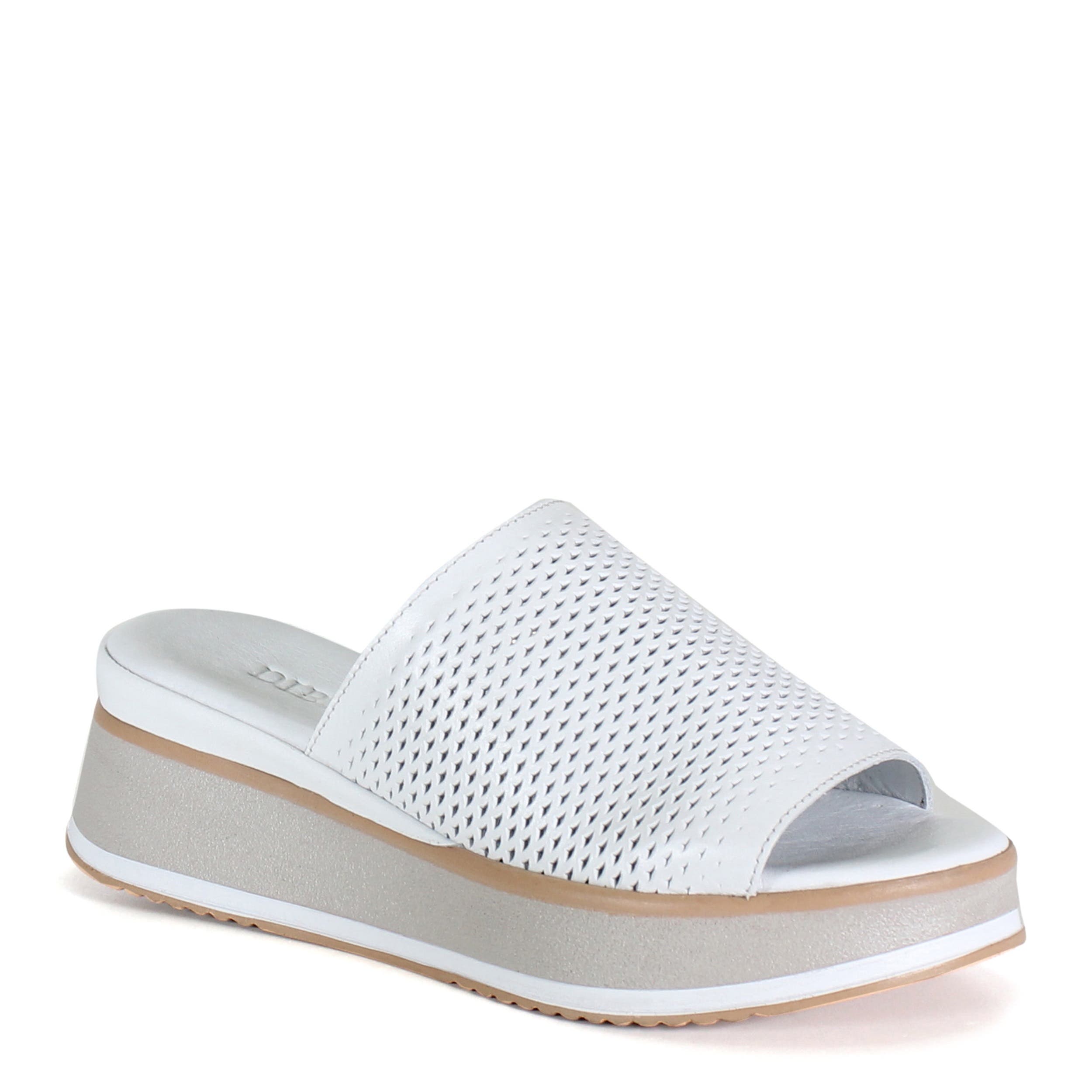 Diba True PA CIFIC Leather Platform Slip-On Sandal, Main, color, White
