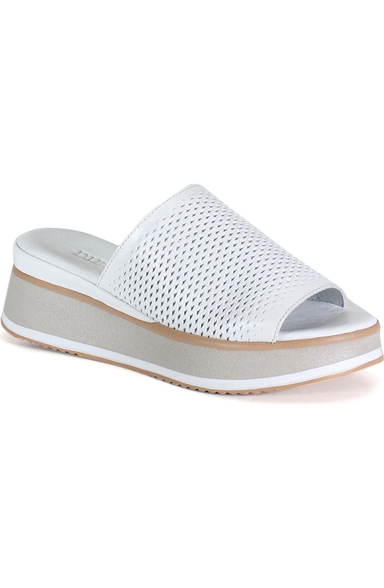 Diba True PA CIFIC Leather Platform Slip-On Sandal, Main, color, White