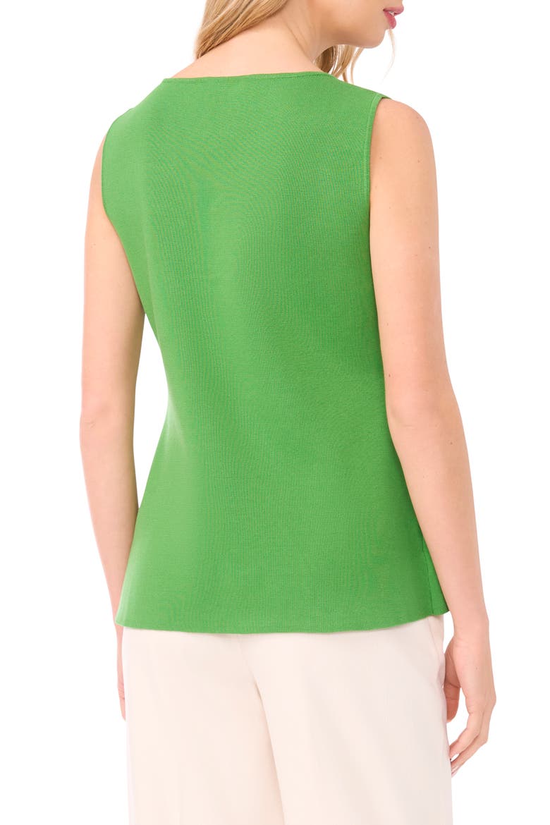 Sleeveless Button-Up Shirt, Alternate, color, GREEN BEE