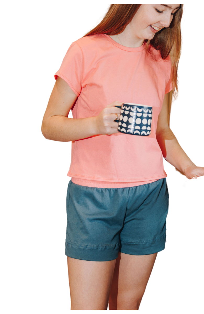 Yellowberry Bliss Cotton Short, Main, color, Pebble