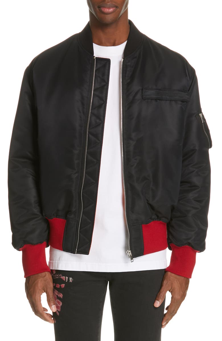 CALVIN KLEIN 205W39NYC Satin Nylon Bomber Jacket, Main, color, 