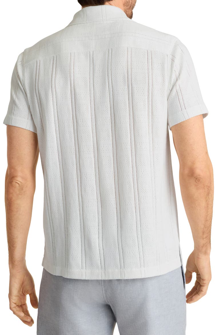 Stretch Pointelle Cabana Shirt, Alternate, color, CLOUD DANCER