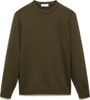 MANGO Fine Rib Knit Crewneck Sweater