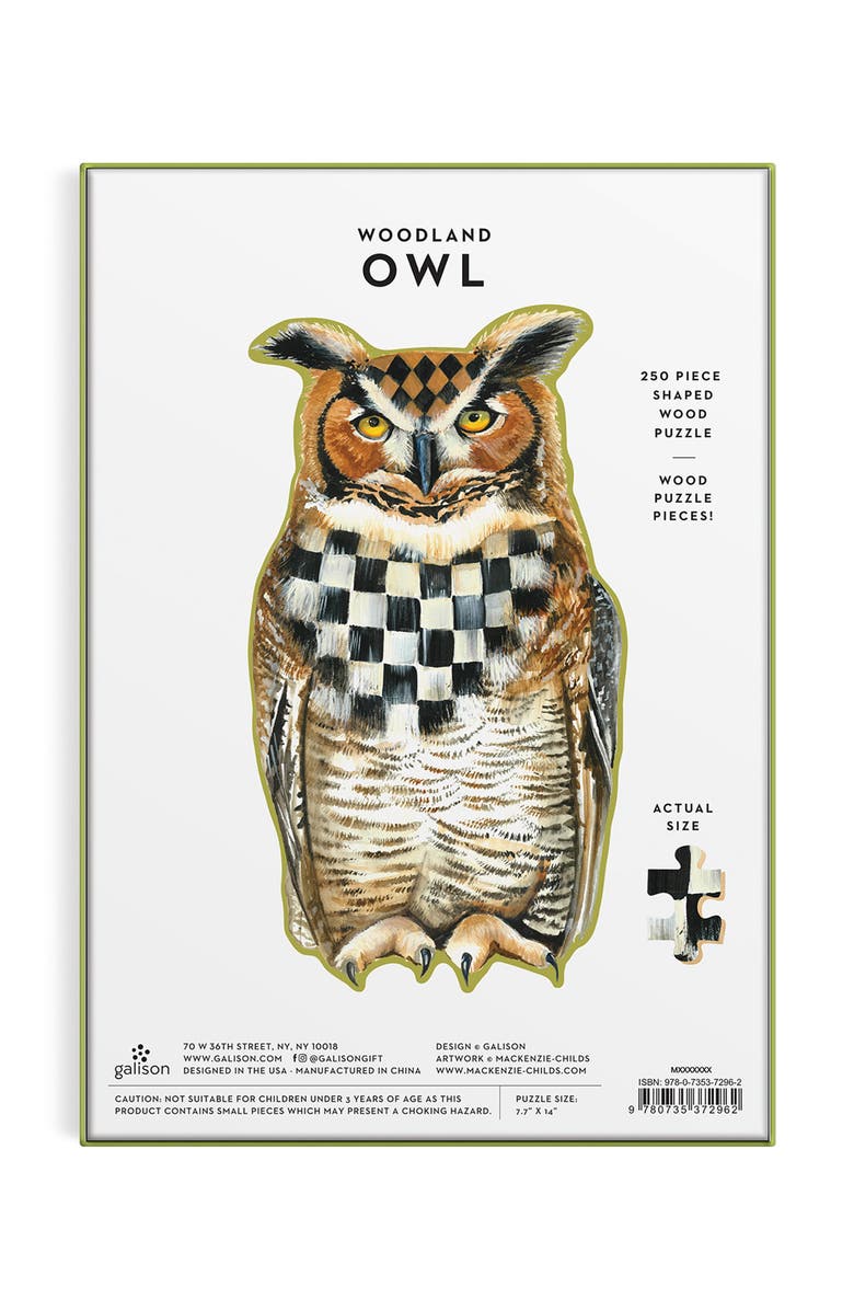 galison MacKenzie-Childs Woodland Owl 250-Piece Puzzle, Alternate, color,