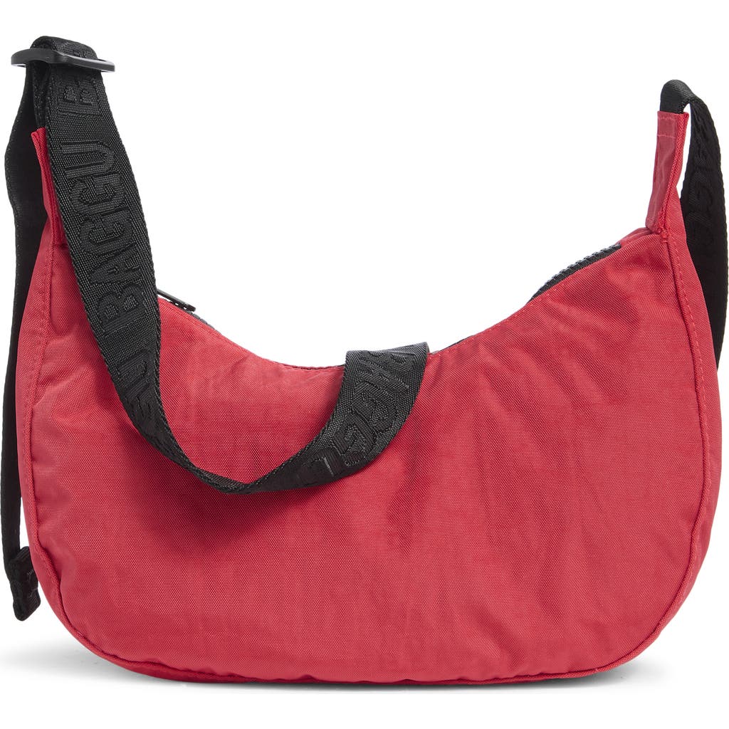 Baggu Small Recycled Nylon Crescent Bag In Red