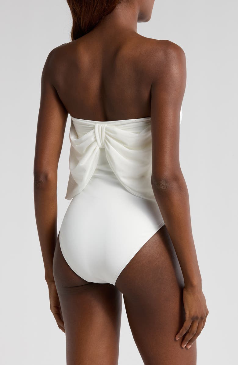 Hutch Bow Strapless One-Piece Swimsuit, Alternate, color, White