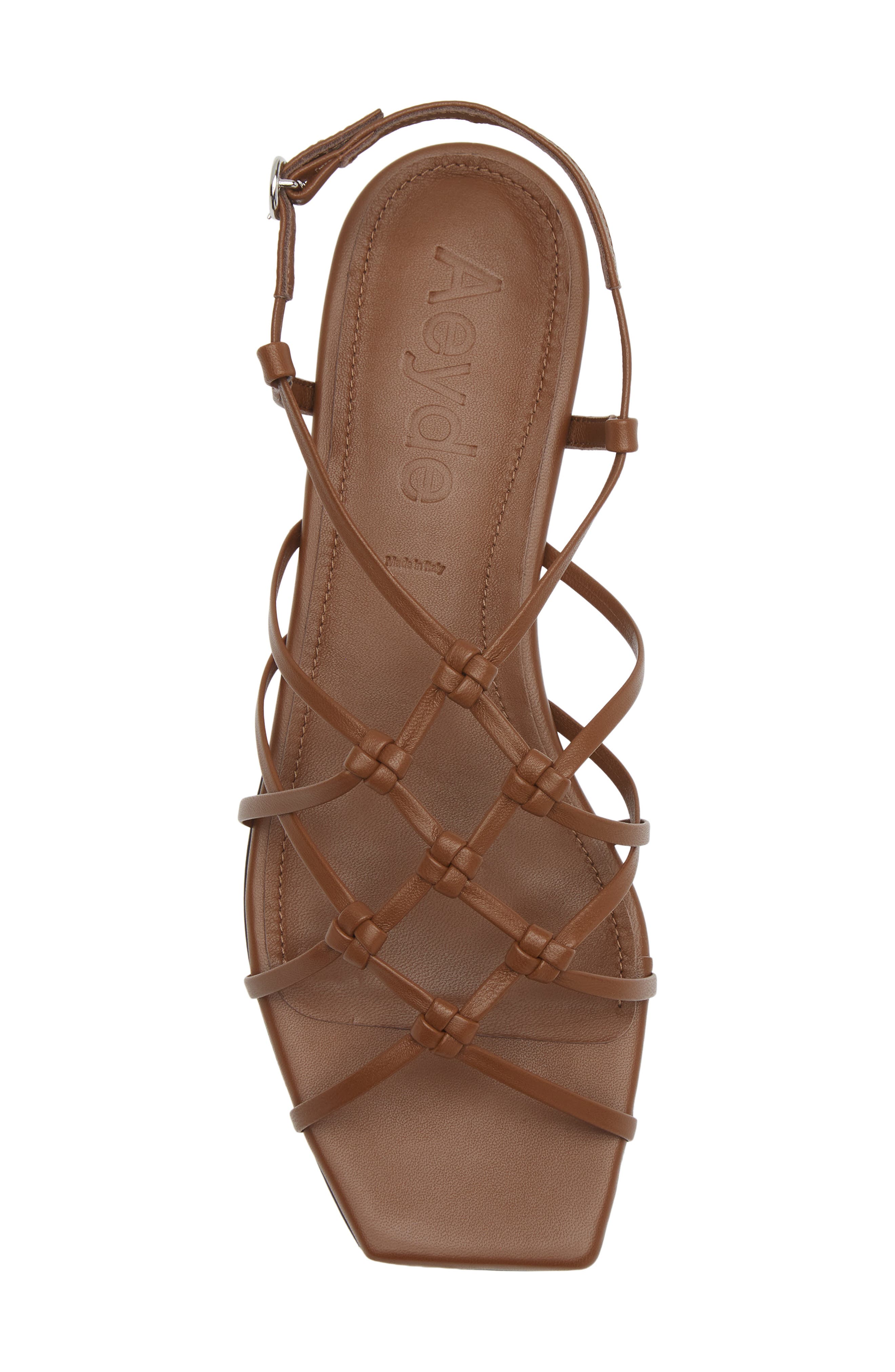 aeyde Anisa Sandal, Alternate, color, Tobacco