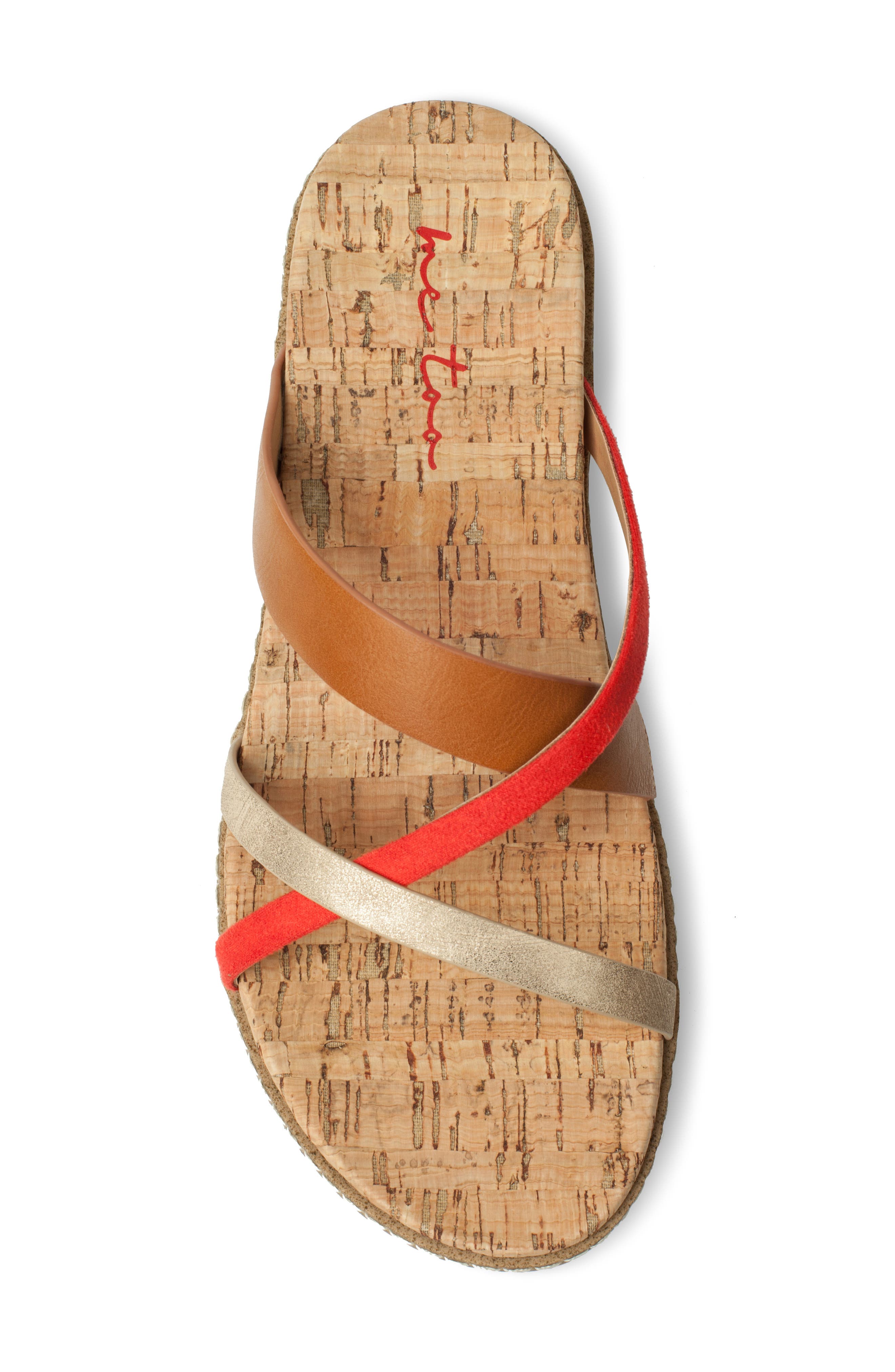 Fallen Platform Sandal, Alternate, color, COGNAC/ PLATINO/ PINK
