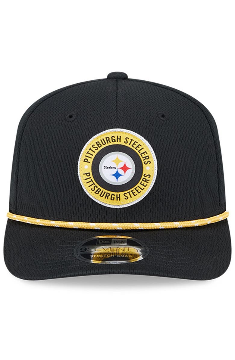 New Era Men's New Era Black Pittsburgh Steelers 2024 Sideline 9SEVENTY Stretch-Snap Hat, Alternate, color, 