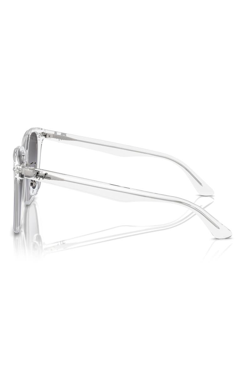 57mm Gradient Square Sunglassers, Alternate, color, CLEAR
