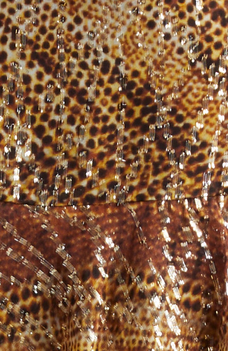 Ramy Brook Aneta Metallic Ruffle Gown, Alternate, color,