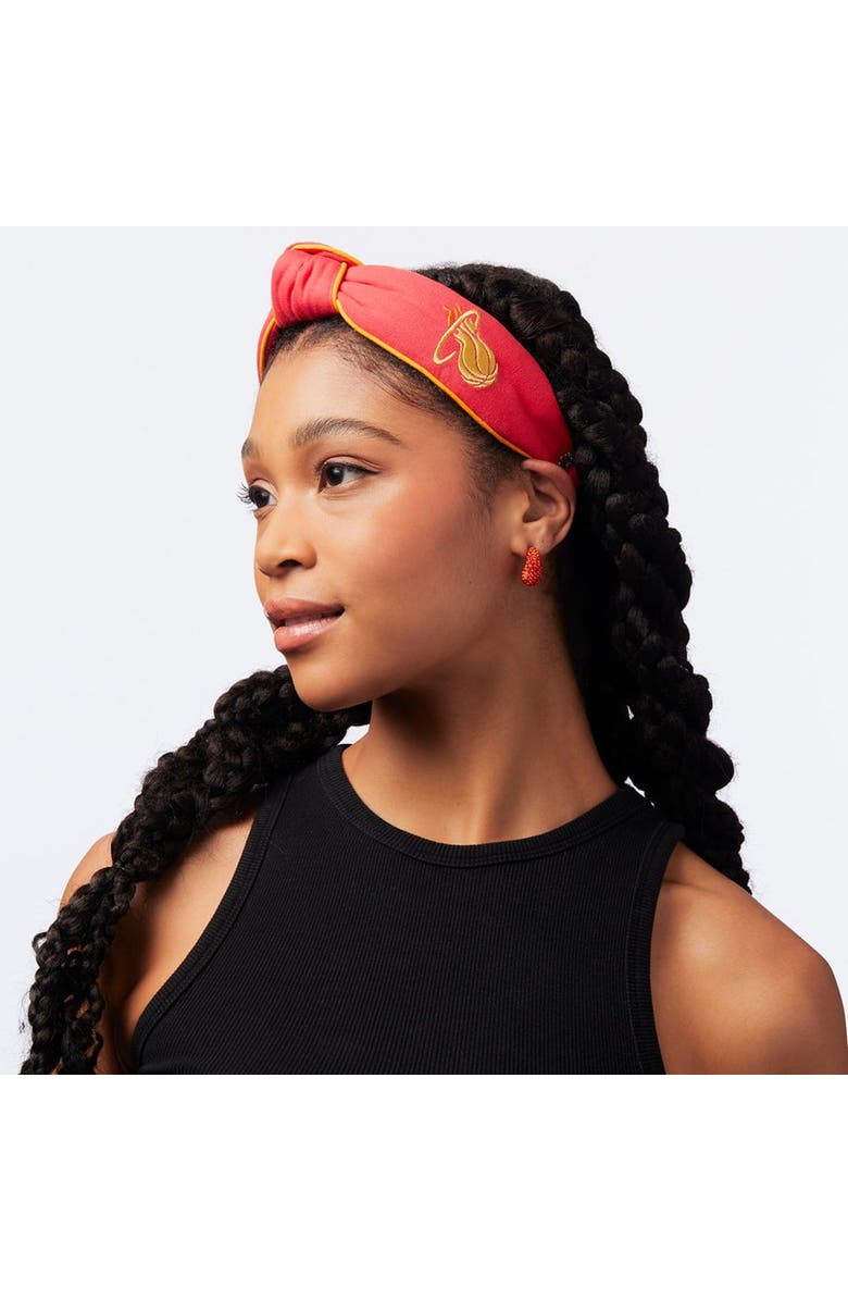 Lele Sadoughi NBA Miami Heat Embroidered Headband, Alternate, color, 