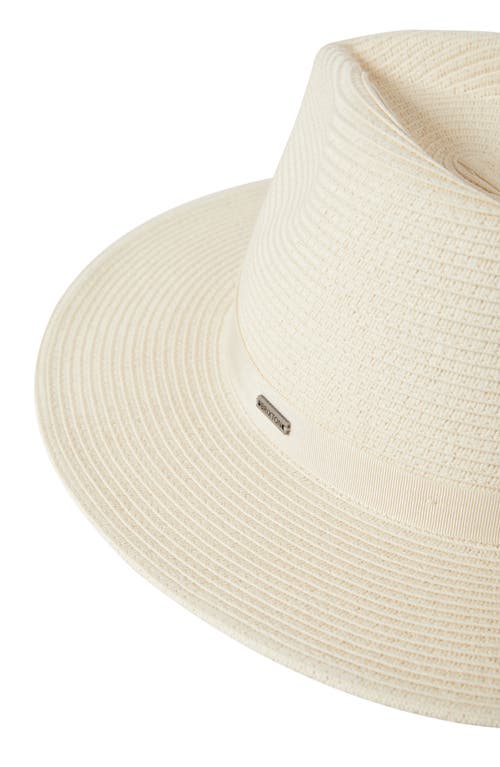 Brixton Carolina Packable Straw Hat In Metallic