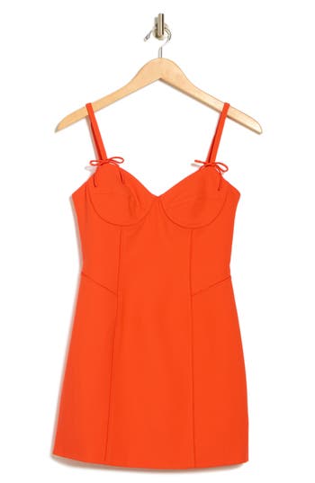 Cinq À Sept Felicia Bustier Minidress In Deep Tangelo