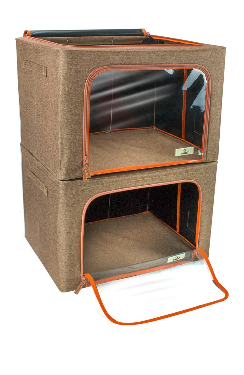 SORBUS Brown Window Storage Box - Pack of 2, Alternate, color, 