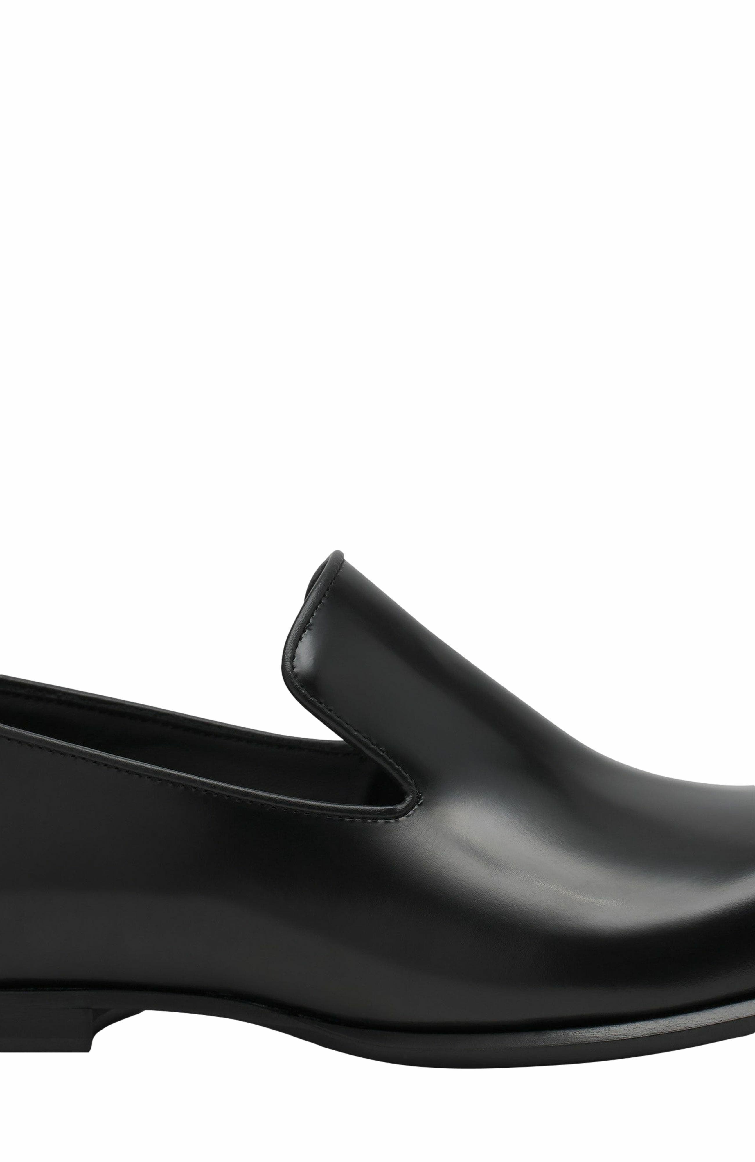 Lanvin Adonis Leather Loafers, Alternate, color, Black