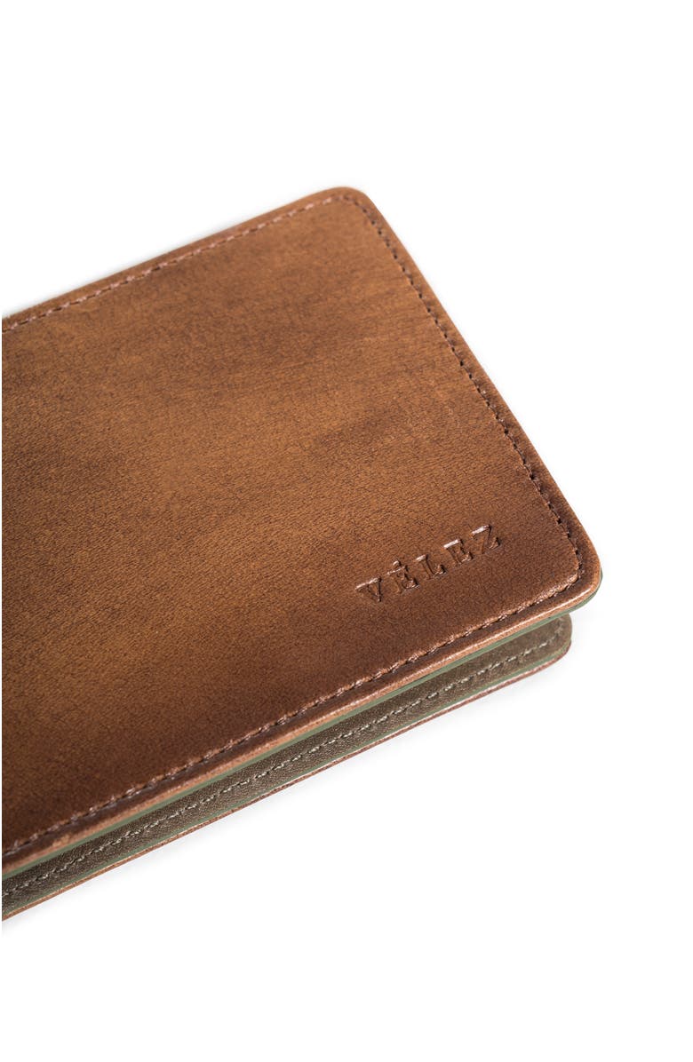 Velez Minimalist Leather Bifold Wallet with RFID Blocking, Alternate, color, Brown