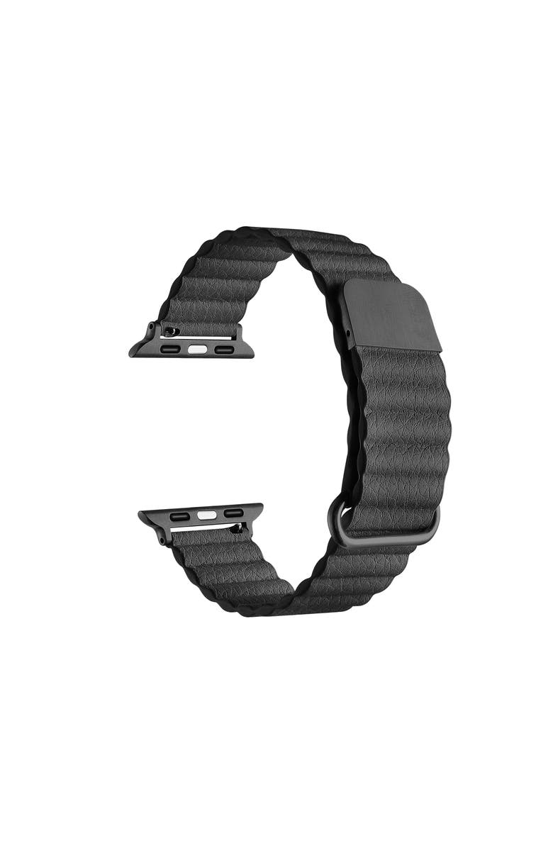 Posh Tech Riley Magnetic Leather Band for Apple Watch, Alternate, color, Black