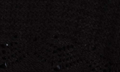 Parker Ruffle Textured Crop Sweater In Black