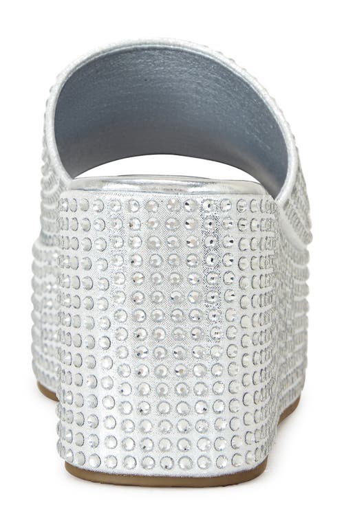 Azalea Wang Arachna Platform Wedge Sandal In Silver