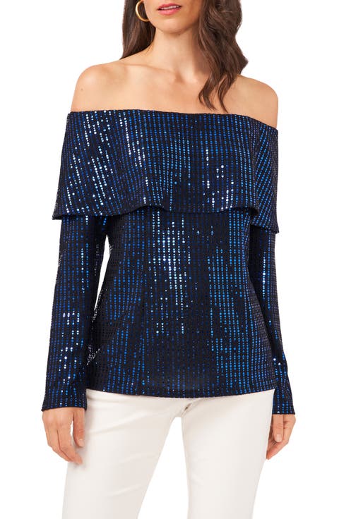 Print Off the Shoulder Jersey Top