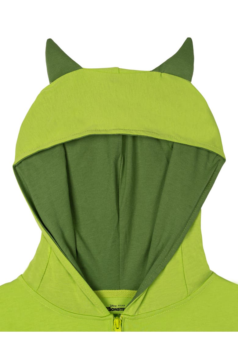 Monsters Inc. Cosplay Hooded One Piece, Alternate, color, Wazowski Lime Green